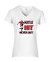 Epic Ladies Football Hustle V-Neck Graphic T-Shirts