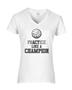 Epic Ladies Volleyball Champ V-Neck Graphic T-Shirts