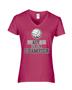Epic Ladies Volleyball Champ V-Neck Graphic T-Shirts