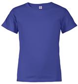 Youth Short Sleeve T Shirt, 5.5 oz Pre-Shrunk Cotton (Navy,Royal,Apple,Safety Orange,Red,Cardinal)