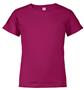 Youth Short Sleeve T Shirt, 5.5 oz Pre-Shrunk Cotton (Navy,Royal,Apple,Safety Orange,Red,Cardinal) KW2 - BERRY SNOW HEATHER Primary