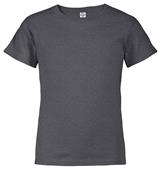 Youth Short Sleeve T Shirt, 5.5 oz Pre-Shrunk Cotton (Navy,Royal,Apple,Safety Orange,Red,Cardinal) H24 - CHARCOAL HEATHER Primary
