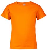 Youth Short Sleeve T Shirt, 5.5 oz Pre-Shrunk Cotton (Navy,Royal,Apple,Safety Orange,Red,Cardinal)