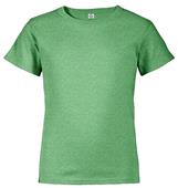 Youth Short Sleeve T Shirt, 5.5 oz Pre-Shrunk Cotton (Navy,Royal,Apple,Safety Orange,Red,Cardinal) HH4 - KELLY HEATHER Primary