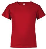 Youth Short Sleeve T Shirt, 5.5 oz Pre-Shrunk Cotton (Navy,Royal,Apple,Safety Orange,Red,Cardinal) RHK - NEW RED Primary
