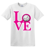 Epic Adult/Youth Volleyball Love Cotton Graphic T-Shirts
