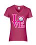 Epic Ladies Volleyball Love V-Neck Graphic T-Shirts