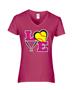 Epic Ladies Softball Ball V-Neck Graphic T-Shirts