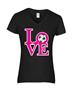Epic Ladies Soccer Love V-Neck Graphic T-Shirts