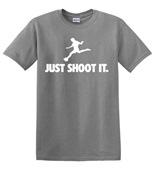 Epic Adult/Youth Just Shoot It Dark Cotton Graphic T-Shirts