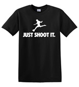 Epic Adult/Youth Just Shoot It Dark Cotton Graphic T-Shirts