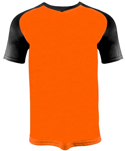 Adult & Youth V-Neck Raglan Short Sleeve Tee Shirt,Soccer, Baseball Jersey. Printing is available for this item.