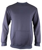 Heavy-Weight Pullover Crew Sweatshirt, Kangaroo Pocket "W/Media-Pass-Thru" Adult/Youth