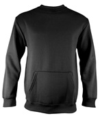 Heavy-Weight Pullover Crew Sweatshirt, Kangaroo Pocket "W/Media-Pass-Thru" Adult/Youth