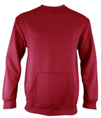 Heavy-Weight Pullover Crew Sweatshirt, Kangaroo Pocket "W/Media-Pass-Thru" Adult/Youth