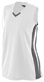 Augusta Women's Small Gold/White Wicking Mesh Powerhouse Jersey WHITE/ BLACK Primary