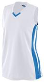 Augusta Women's Small Gold/White Wicking Mesh Powerhouse Jersey WHITE/ ROYAL Primary