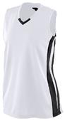 Augusta Girls' Wicking Mesh Powerhouse Athletic Jerseys 528 WHITE/ BLACK Primary