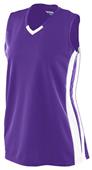 Augusta Girls' Wicking Mesh Powerhouse Athletic Jerseys 528 PURPLE/ WHITE Primary