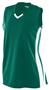 Girls' Wicking Mesh Sleeveless Volleyball/Basketball Jersey DARK GREEN/ WHITE Primary
