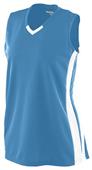 Augusta Girls' Wicking Mesh Powerhouse Athletic Jerseys 528 COLUMBIA BLUE/ WHITE Primary