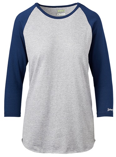 Women's Fastpitch Raglan Sleeve, 2-Color Heathered T Shirt. Decorated in seven days or less.
