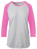 Women's Fastpitch Raglan Sleeve, 2-Color Heathered T Shirt
