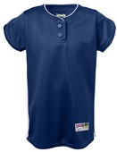 Womens Girls 2-Button Designated Hitter Softball Jersey