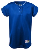 Womens Girls 2-Button Designated Hitter Softball Jersey
