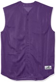 Adult Youth Mesh Full Button Front Sleeveless Baseball Jerseys