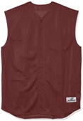 Adult Youth Mesh Full Button Front Sleeveless Baseball Jerseys