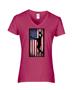 Epic Ladies Basketball Flag V-Neck Graphic T-Shirts