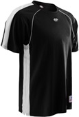 Adult Baseline Crew Mesh Basketball Shooters Shirt BLACK/WHITE Primary