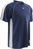 Adult Baseline Crew Mesh Basketball Shooters Shirt NAVY/WHITE Primary
