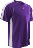 Adult Baseline Crew Mesh Basketball Shooters Shirt PURPLE/WHITE Primary