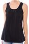 Sleeveless Scoop Neck w/Pleated Front Tank Top & Back Closure, Women's