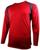 Epic Long Sleeve Warm Up or Basketball Shooter Shirts RED/CARBON Primary