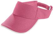 Youth Adjustable, Contrasting Bill Color Two-Color Visor  (Pink/White)