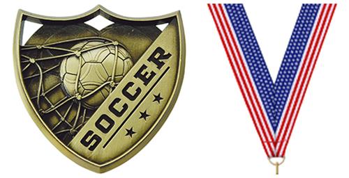 Hasty Award 2.25" Striker Medal Soccer M-731. Personalization is available on this item.