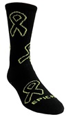 Crew Childhood Cancer Awareness Yellow Ribbon Socks PAIR