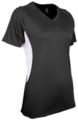 Epic Womens Girls Color Blocked Performance V-Neck Shirt