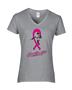 Epic Ladies Cancer Just beat i V-Neck Graphic T-Shirts
