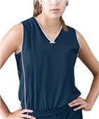 Women's Girls Pebble Mesh Sleeveless Jerseys