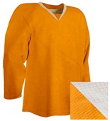 Pearsox Adult Youth Lightweight 1-Ply Reversible Hockey Jersey Outside: ATHLETIC GOLD, Inside: WHITE Primary