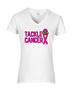 Epic Ladies FB Tackle Cancer V-Neck Graphic T-Shirts