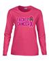 Epic Ladies FB Tackle Cancer Long Sleeve Graphic T-Shirts