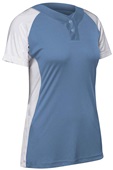 Champro Women Girls Infinite 2-Button Short Sleeve Softball Jersey