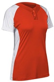 Champro Women Girls Infinite 2-Button Short Sleeve Softball Jersey