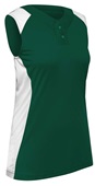 Champro Women Girls Infinite 2-Button Sleeveless Softball Jersey