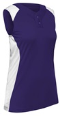 Champro Women Girls Infinite 2-Button Sleeveless Softball Jersey